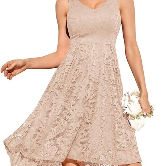 Muadress Dresses & Skirts - WHITE Never Worn Sleeveless Hi-Lo Vneck Dress